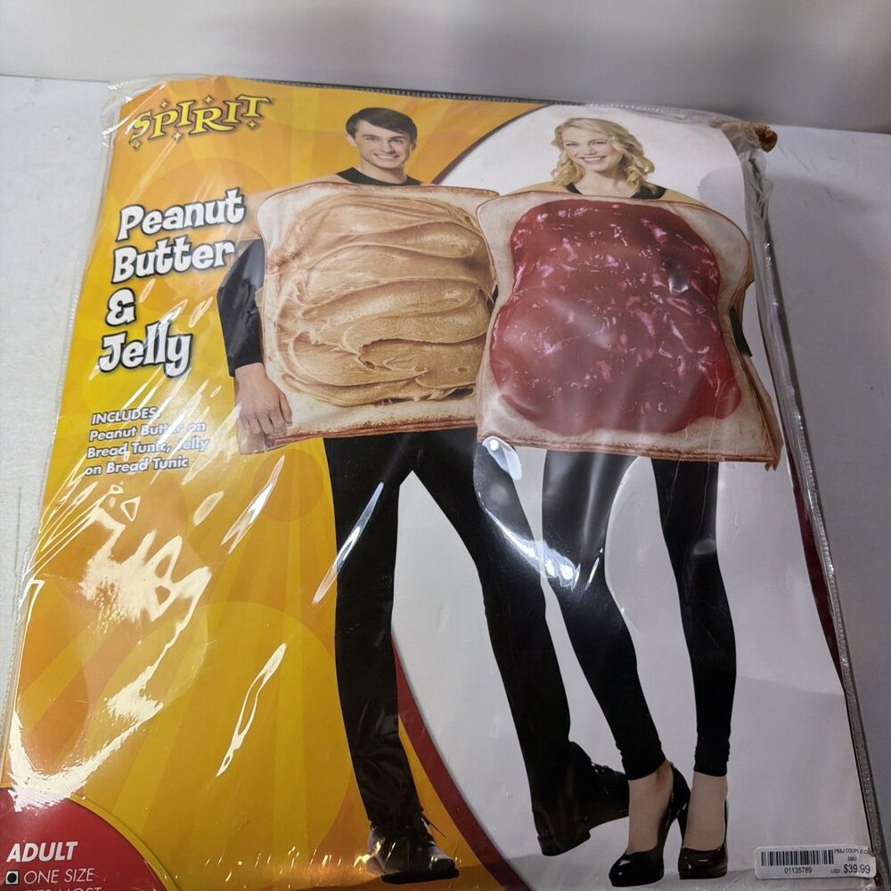 Spirit Halloween Peanut Butter and Jelly Couples Costume Adult One Size